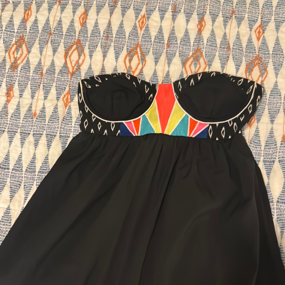 Colorful Strapless Dress